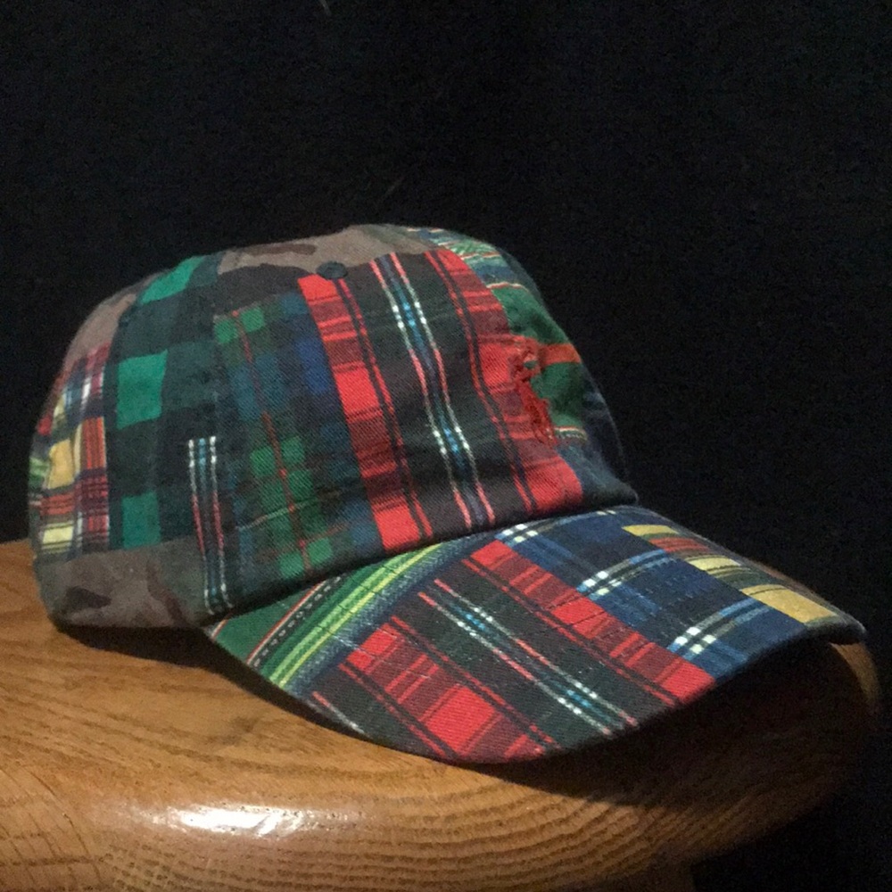 nwot rainbow polo RL flannel dad hat - Picture 1 of 5